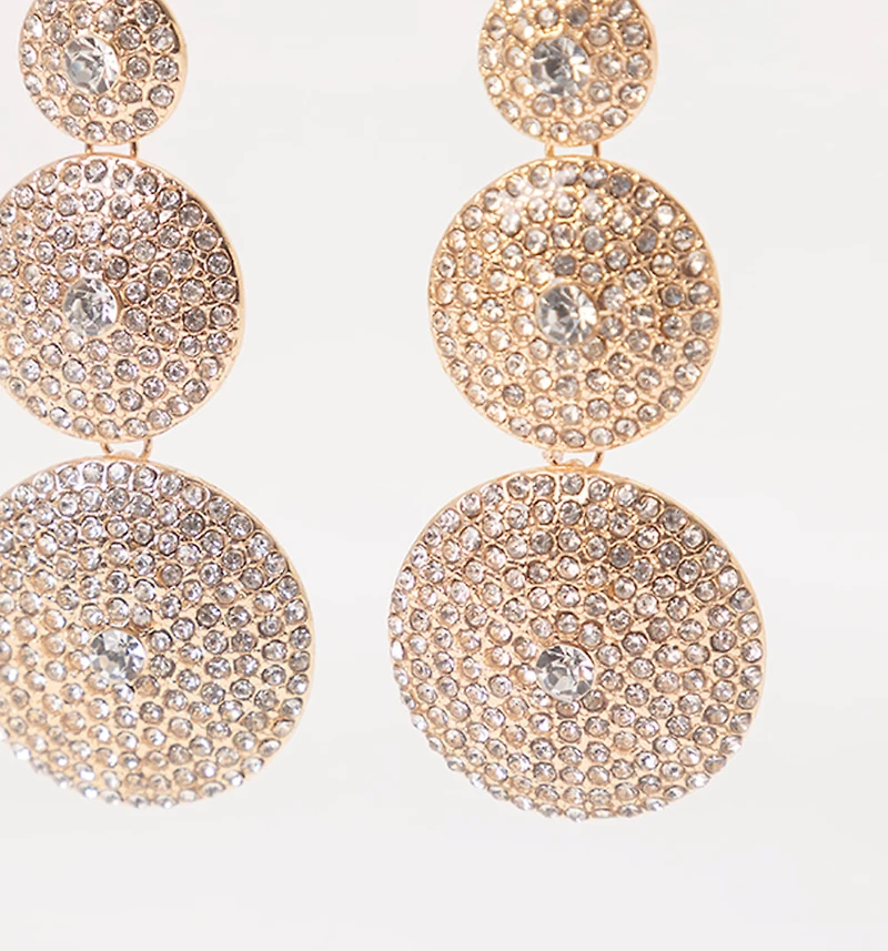 EARRING CIRCLE CRYSTALS
