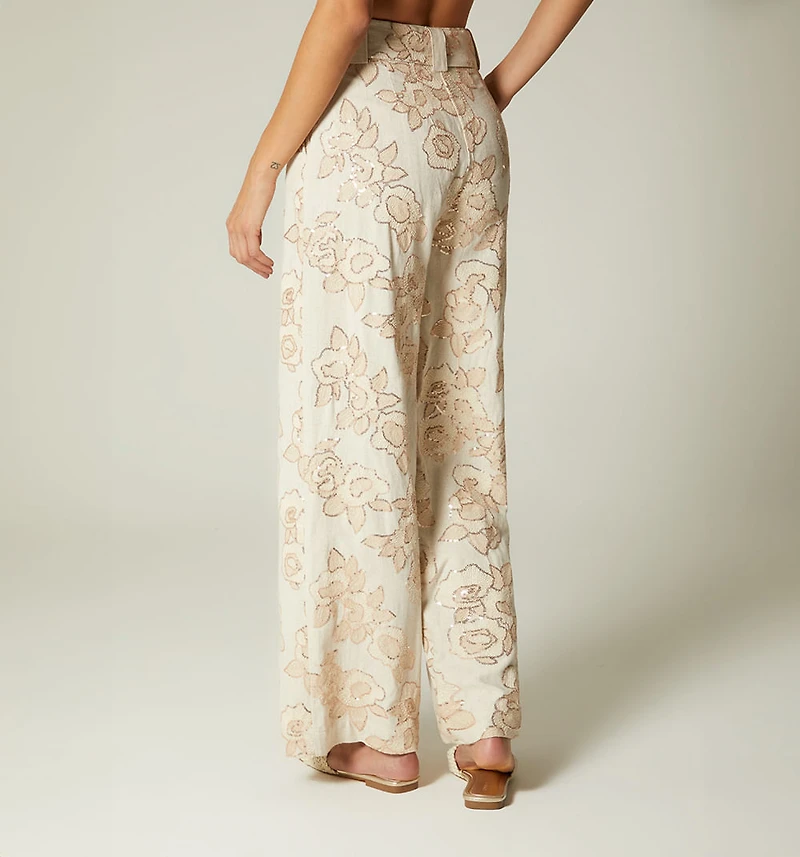 HIGH-WAISTED PALAZZO PANTS WITH BELT
