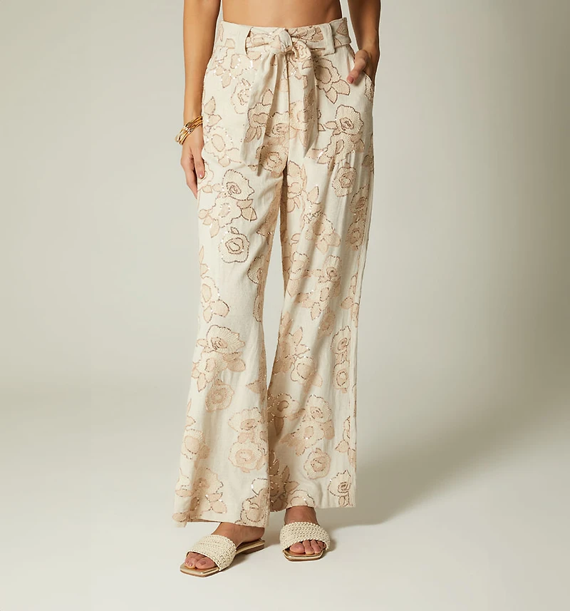 HIGH-WAISTED PALAZZO PANTS WITH BELT