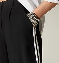HIGH WAIST BERMUDA SHORTS WITH DIAGONAL POCKET