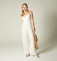 PALAZZO JUMPSUIT WITH PLEATS