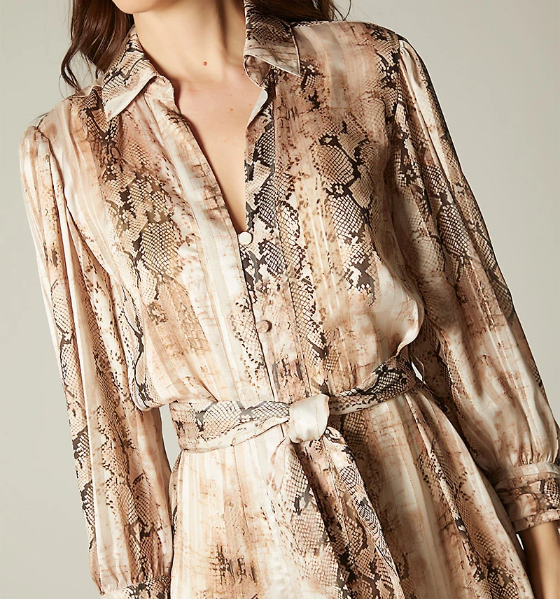3/4 Sleeve Sack Dress with Belt