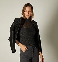 Ruched Mesh Bodysuit