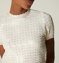 WOVEN BLOUSE WITH FOIL EFFECT