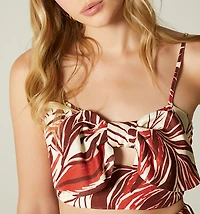 CROP TOP BLOUSE WITH FRONT BOW