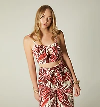 CROP TOP BLOUSE WITH FRONT BOW