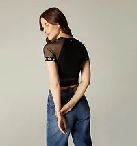 KNITTED BLOUSE WITH TEXT