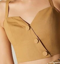 Twisted Cup Strap Blouse