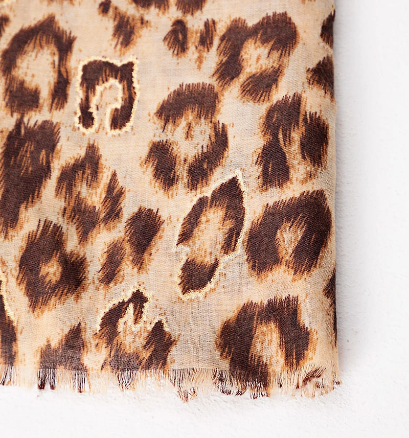 ANIMAL PRINT PASHMINA WITH LUREX