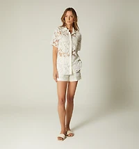 SHORT SLEEVE BLOUSE WITH CUTS