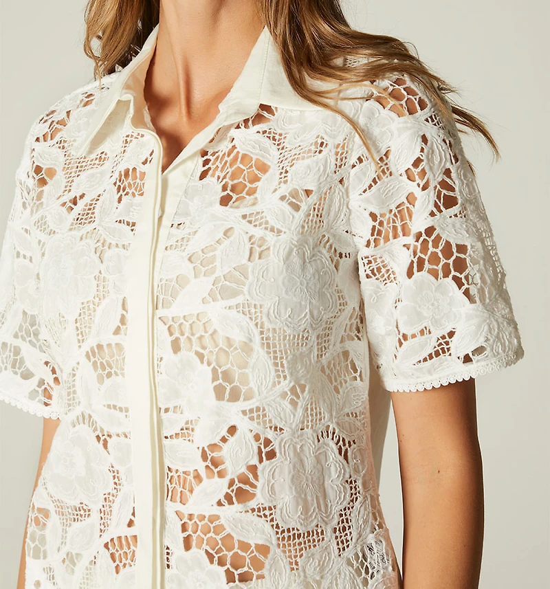 SHORT SLEEVE BLOUSE WITH CUTS