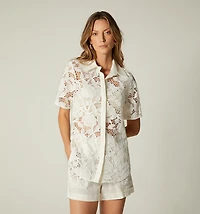 SHORT SLEEVE BLOUSE WITH CUTS