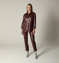 Oversized Long Sleeve Blouse with Pocket
