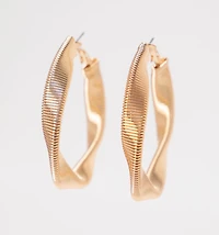 SNAKE CHAIN HOOP EARRINGS