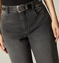 HIGH WAIST BOYFRIEND JEAN, HEM WITH ROLL-UP