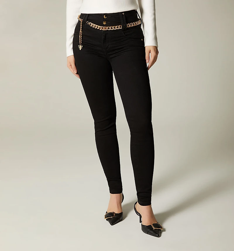 HIGH-WAIST ULTRASLIM JEAN WITH WIDE WAISTBAND