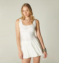 DEEP NECKLINE DRESS SLEEVELESS