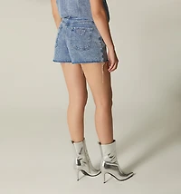 HIGH WAIST RUSTIC HEM SHORT FOR WOMEN