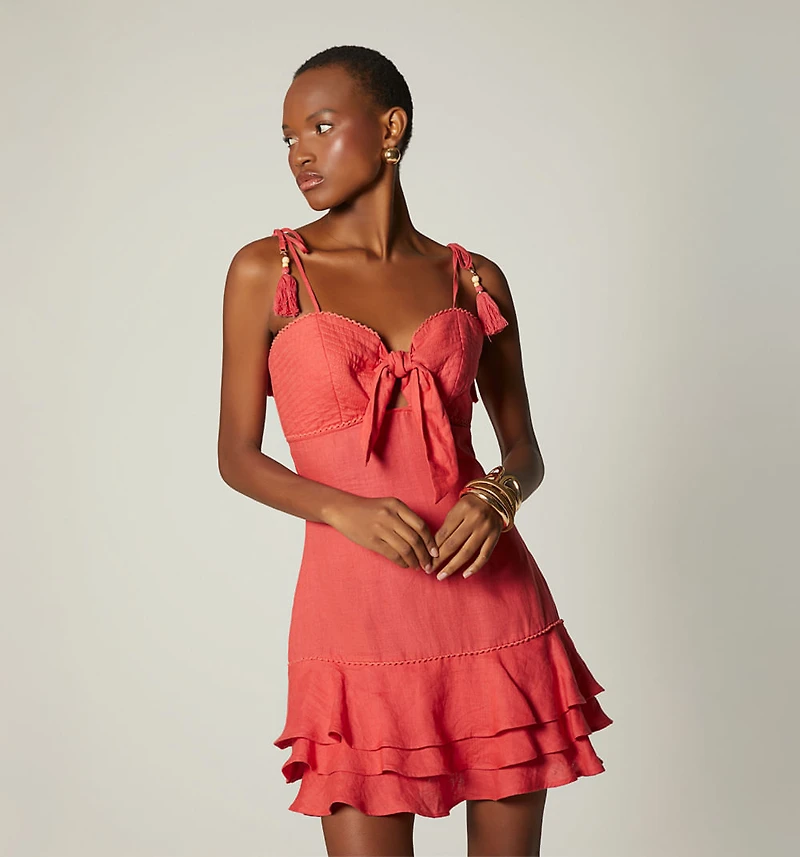 SHORT DRESS WITH BUST TIE