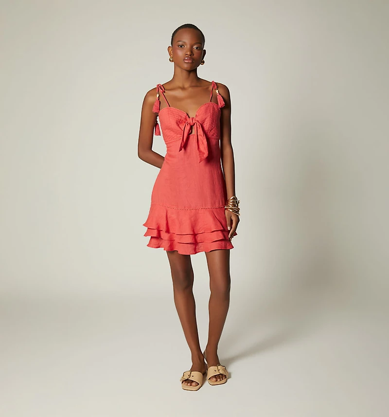SHORT DRESS WITH BUST TIE