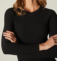 LONG SLEEVE ROUND NECK DRESS