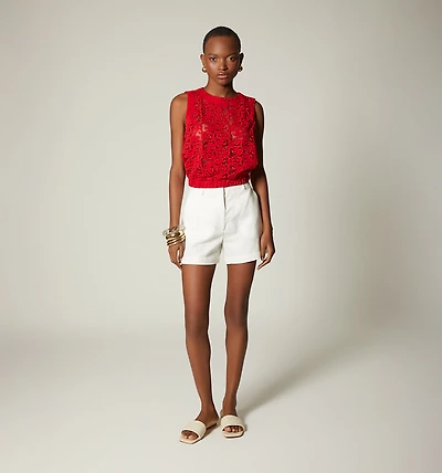 SLEEVELESS BLOUSE WITH ELASTIC
