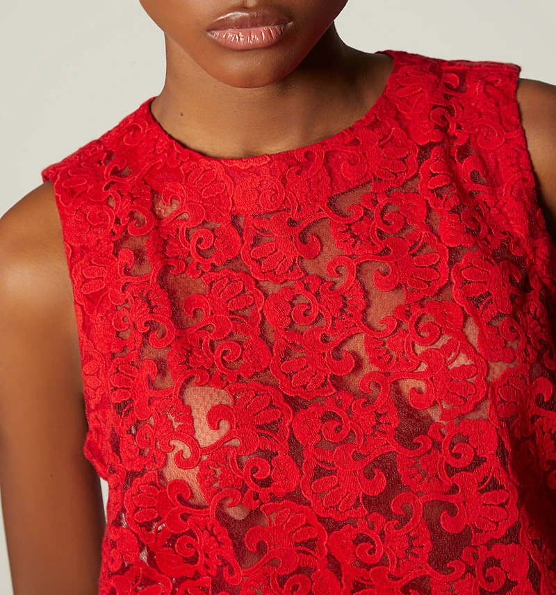 SLEEVELESS BLOUSE WITH ELASTIC