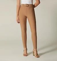 HIGH WAIST SKINNY LEG LEGGINGS WITH BELT