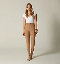 HIGH WAIST SKINNY LEG LEGGINGS WITH BELT