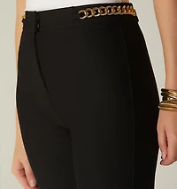 HIGH-WAISTED SKINNY LEG PANTS WITH DETAIL