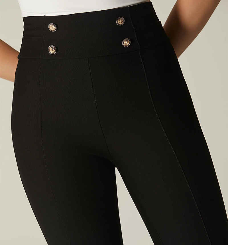HIGH-WAIST LEGGINGS WITH BUTTONS