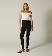 HIGH-WAIST LEGGINGS WITH BUTTONS