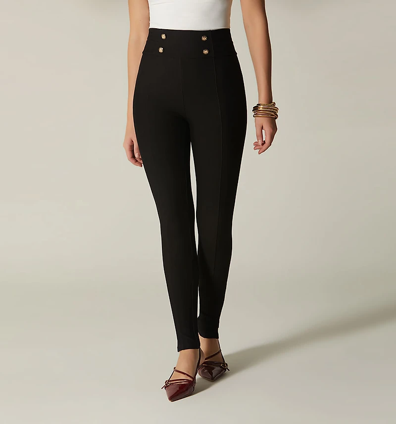 HIGH-WAIST LEGGINGS WITH BUTTONS