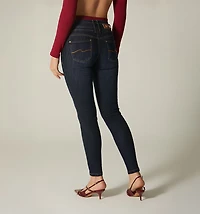 MID-RISE SKINNY JEANS WITH WAISTBAND CUTS