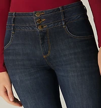 MID-RISE SKINNY JEANS WITH WAISTBAND CUTS