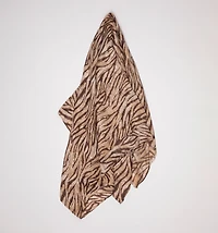 TIGER PRINT SCARF WITH LUREX