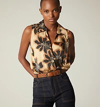 SLEEVELESS CROSSOVER BODYSUIT