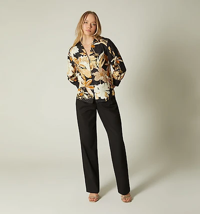 THREE-QUARTER SLEEVE SHIRT BLOUSE