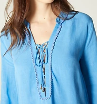 THREE-QUARTER SLEEVE BLOUSE