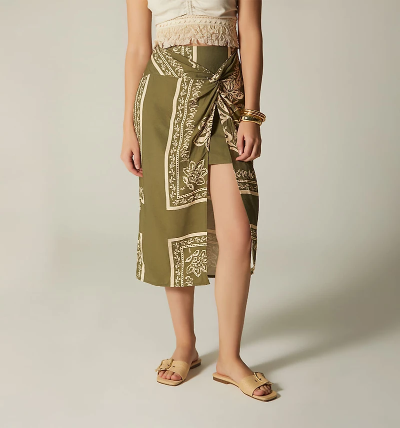 MIDI WRAP SKIRT