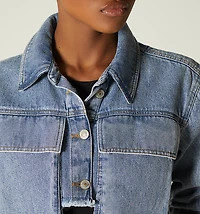 SHORT DENIM JACKET WITH POCKETS