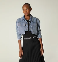SHORT DENIM JACKET WITH POCKETS