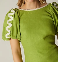 SHORT SLEEVE DRESS WITH TIE BACK