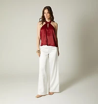 HALTER NECK BLOUSE WITH INSERT