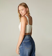 KNITTED TOP WITH PEARLS