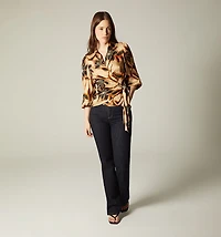 LONG SLEEVE WRAP BLOUSE
