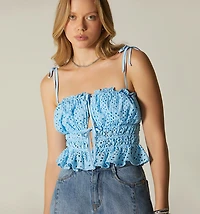 Empire Cut Strap Blouse with Bias Yellow