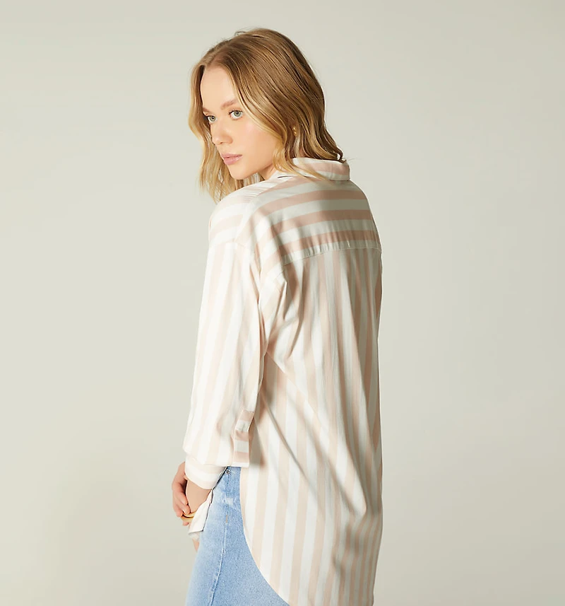 SHIRT DRESS WITH MAXI CUFF