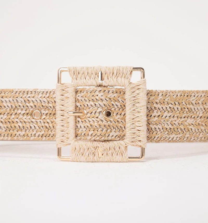 ORGANIC BELT WITH WOVEN BUCKLE