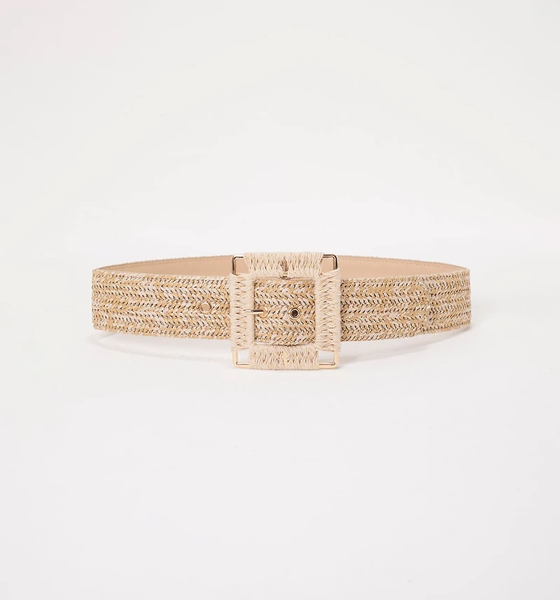 ORGANIC BELT WITH WOVEN BUCKLE